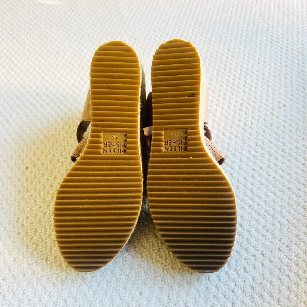 2/$30 Eileen Fisher Willow Espadrille Wedge Sandals Women's Size 8.5